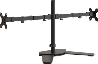 Produktbild von vidaXL Tischhalterung für 2 Monitore Schwarz Stahl VESA 75/100 mm