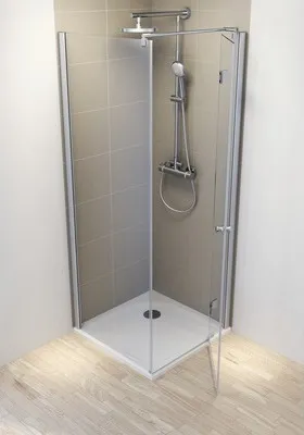 Produktbild von SCHULTE Seitenwand für Drehtür MasterClass 75 x 200 cm Anschlag links Klarglas Profilfarbe chrom
