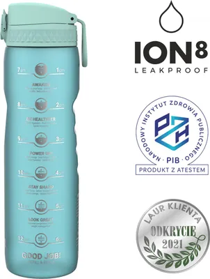 Zdjęcie produktu dla Butelka na wodę Ion8 Incentive Bidon 1000ml 1 litr z miarką