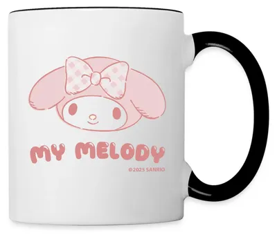 Produktbild von Spreadshirt My Melody Portrait Tasse Zweifarbig, One size, Weiß/Schwarz