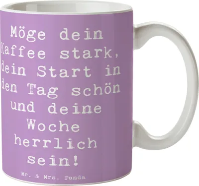 Produktbild von Mr. & Mrs. Panda Teetasse Spruch Selbstzweifel Überwinden - Lavendeltraum - Geschenk, Becher, Selbstwahrnehmung, Zitat, Bedruckte Tasse, Gefühl, Gefühle, Motivation
