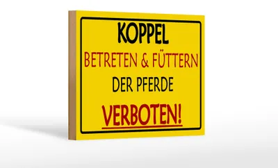 Produktbild von Holzschild Warnschild 18x12cm Koppel Betreten verboten