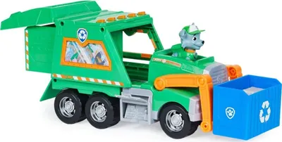 Produktbild von Paw Patrol Rockys Deluxe Recycling Truck mit Sammelfigur und 3 Werkzeugen LKW