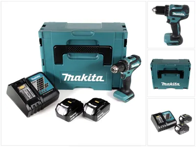 Zdjęcie produktu dla Akumulatorowa wiertarko-wkrętarka Makita DDF 485 RTJ 18V 50Nm w zestawie Makpac + 2x akumulator 5,0 Ah + ładowarka
