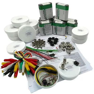 Produktbild von Elektro-Schul-Set, Kl.3/4, Stromkreis/Leitfähigkeit, 10 Schüler, inkl. ArbeitsBlatt - Strom-Experimente, myExperimentSet, Werkpackung, Kinder