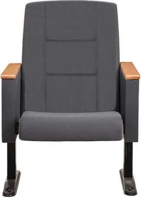 Produktbild von Grauer Art Deco Sessel Luxus1-Sitzer Theater Sessel Einsitzer Textil