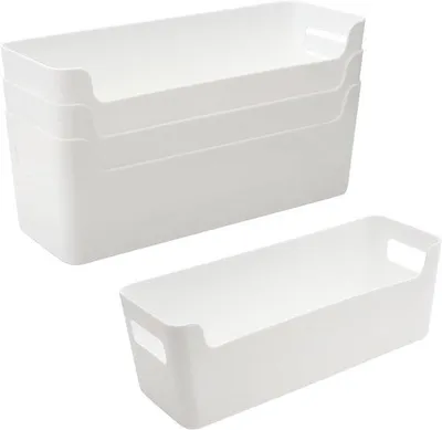 Immagine prodotto di Contenitore in plastica a 4 scomparti per cucina, scrivania, guardaroba, toletta, gestione dei cavi