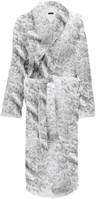 Produktbild von Bademantel Fleece Weiß, Uni, Größen S-XL, für die Sauna