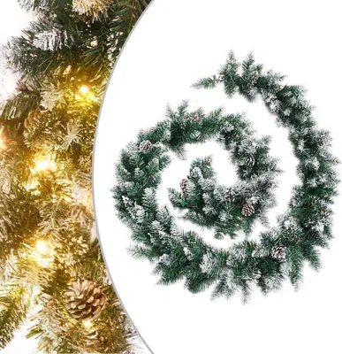 Produktbild von Weihnachtsgirlande mit LED-Lichtern Grün 5,2 m PVC