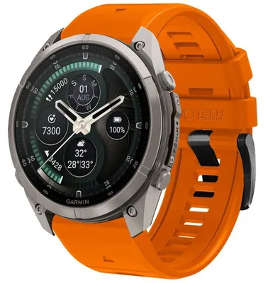 Obrázek produktu pro Silikonový kryt Tech-Protect pro hodinky Garmin Fenix 5 / 6 / 6 Pro / 7 / 8 / 8 Pro / E / 9 / 9 Pro, velikost 47 mm, barva oranžová