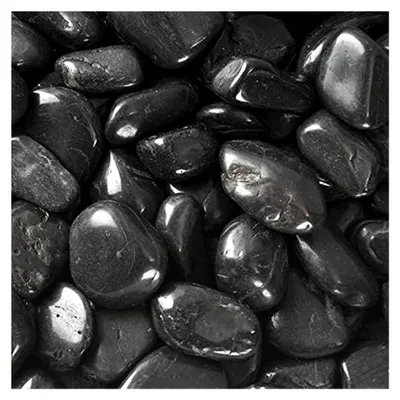 Produktbild von Schwarze polierte Dekosteine 20 kg, Kieselsteine für den Garten 3-5 cm, Zierkies für Vasen und Flusssteine