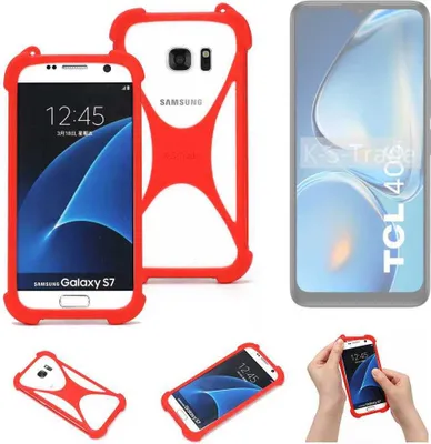 Produktbild von K-S-Trade Handy-Hülle kompatibel mit TCL 406i Schutz-Hülle Bumper Silikon Schutz Hülle Cover Case Silikoncase Silikonbumper TPU Softcase