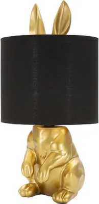 Produktbild von Mauro Ferretti Tischlampe Kaninchen E27 Ø 20x43 cm gold schwarz
