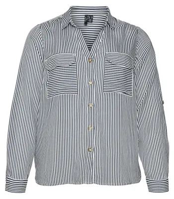 Productafbeelding van Vero Moda VMCBUMPY shirt, 10276694, maat 50, shirt, volwassenen, dames, wit, lange mouwen, regular fit