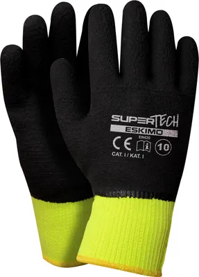 Produktbild von 12 Paar Winter Arbeitshandschuhe gefüttert Winterhandschuhe Latex Gr. 10