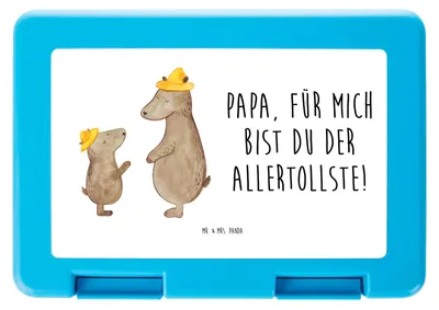 Produktbild von Mr. & Mrs. Panda Bentobox Bären mit Hut - Weiß - Geschenk, Bento Box, Papa, Muttertag, Vatertag, Lunchbox, Brotzeitbox, Vorratsbehälter, Bär