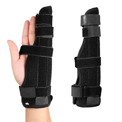 Produktbild von Cool-i® Finger und Handgelenksbandage mit zwei Aluminiumstützen, verstellbar, atmungsaktiv, links/rechts tragbar, 1 Stück
