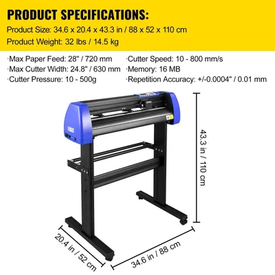 Obrázok produktu pre Strihací plotter na vinyl, 28 palcov – Strihací plotter – Plotter – Strihací stroj na nálepky