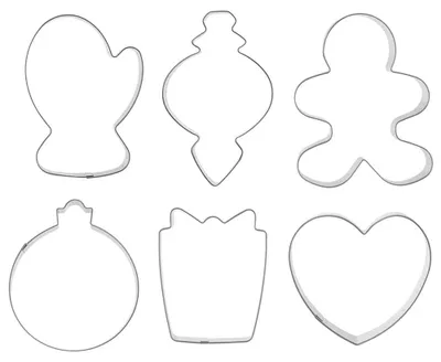 Image de Emporte-pièces pour gâteaux - Ensemble de 6 pièces - Acier inoxydable - Argenté