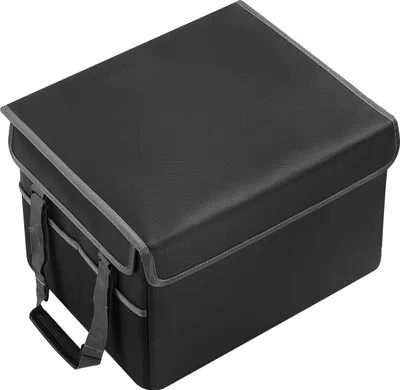 Obrázek produktu pro SucceBuy ohnivzdorný box na dokumenty a taška na dokumenty, žáruvzdorný do 1000 °C, voděodolný box na důležité dokumenty, přenosný a skládací kufřík na pasy a dokumenty (černý)