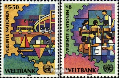 Produktbild von Briefmarken UNO - Wien 1989 Mi 89-90 (kompl.Ausg.) gestempelt Weltbank