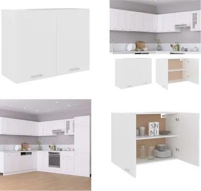 Produktbild von vidaXL Hängeschrank Weiß 80x31x60 cm Holzwerkstoff - Hängeschrank - Hängeschränke - Küchenschrank - Küchenschränke