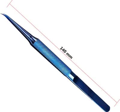 Produktbild von Pinzette sehr fein gebogen Handy Reparatur IC Chip SMD IC Löten Blau