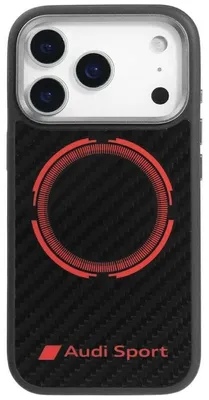 Produktbild von Audi Sport Handyhülle iPhone 17 18 Pro Max Stoßabsorbierend Hülle schwarz Carbon
