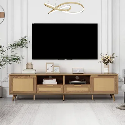 Immagine prodotto di Mobile TV - Mobile TV con ante - Mobile TV a giorno - Mobili per TV - Mobile TV con vani aperti - Adatto per televisori da 127-165,1 cm