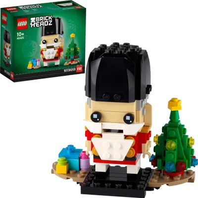 Produktbild von LEGO 40425 BrickHeadz Nussknacker Weihnachtsspielzeug mit Weihnachtsbaum, Weihnachtsgeschenk für Männer, Frauen und Kinder ab 10 Jahren