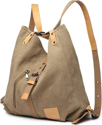 Produktbild von KONO Canvas Rucksack Damen Taschen Groß Anti Diebstahl Henkeltaschen