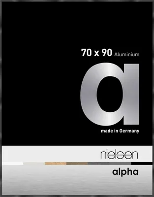 Produktbild von nielsen Aluminium Bilderrahmen Alpha, 70x90 cm, Eloxal Schwarz Glanz