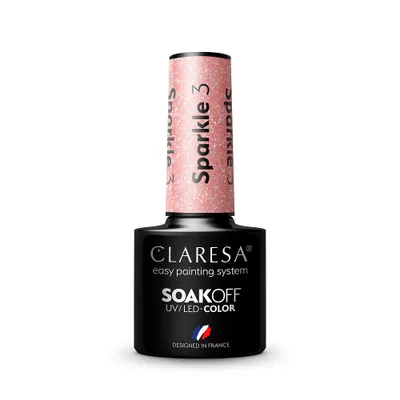 Zdjęcie produktu dla Claresa Soak Off UV/LED Sparkle Lakier hybrydowy 3, 5g