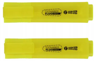 Produktbild von Memobe MM013 Textmarker Gelb Neon Schräg 2 Stück