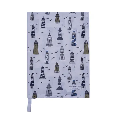Produktbild von Krasilnikoff - Geschirrtuch - KW14641 - Lighthouses / Leuchttürme, white