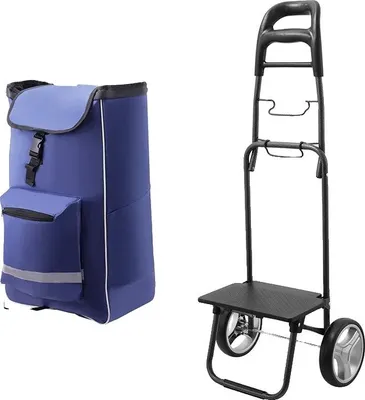 Immagine prodotto di Carrello della spesa, design pieghevole, ruote robuste, carrello della spesa