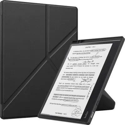 Produktbild von Kobo Elipsa 2E Hülle - Coverup e-Reader Origami Klapphülle mit Schlaf/Wach-Funktion - Schwarz