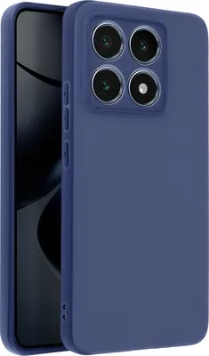 Produktbild von Avizar, Soft Touch Hülle Silikon Xiaomi 14T, matte Rückseite, Nachtblau