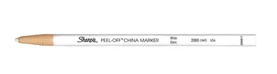A single white Sharpie China Marker is shown horizontally against a white background.