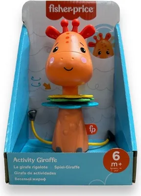 Produktbild von Fisher-Price GWL65 - Kleine Spiel-Giraffe, Klacker-Spielzeug für unterwegs mit Details, Spielzeug für unterwegs, für Babys ab 6 Monaten