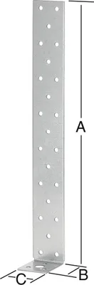 Produktbild von Vormann Beton-Flachstahlanker sendzimir verzinkt 300 x 40 x 40 mm