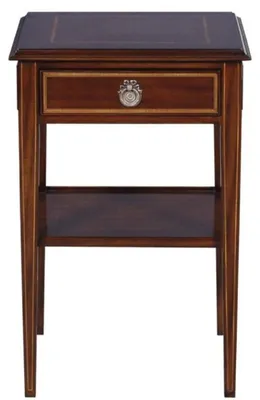 Immagine prodotto di Casa Padrino tavolino da salotto in legno di mogano Art Nouveau con cassetto marrone scuro / oro 40 x 40 x h. 61 cm - qualità