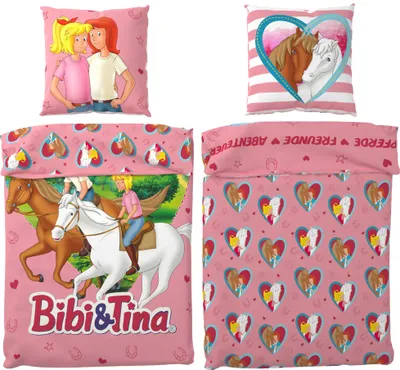 Produktbild von Bibi und Tina Herz Bettwäsche Linon / Renforcé