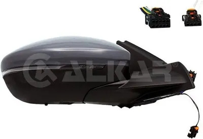 Produktbild von ALKAR 6144312 Außenspiegel Seitenspiegel Rechts für OPEL Corsa F Beheizt Konvex Grundiert Elektrisch