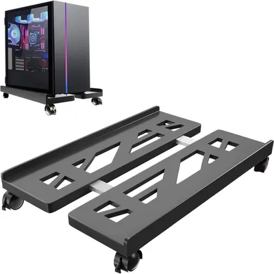 Imagen del producto de Soporte para ordenador de escritorio con 4 ruedas, color , para ordenadores de escritorio, oficinas y hogares