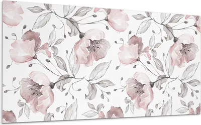Produktbild von Florales Aquarellmuster – Selbstklebende Fliesen – Wandverkleidung – Wandpaneel – PVC Fliesen – Vinylflisen – PCV Flisen – Selbstklebend – Wanddeko – 120 x 60 cm