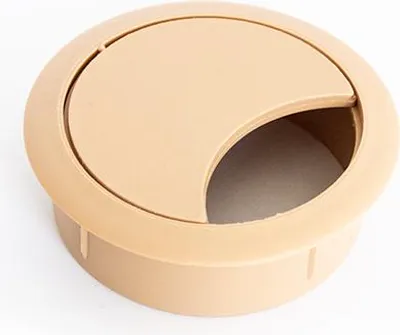 Produktbild von 60-mm-Kabeldurchführung aus Kunststoff, helle Buche