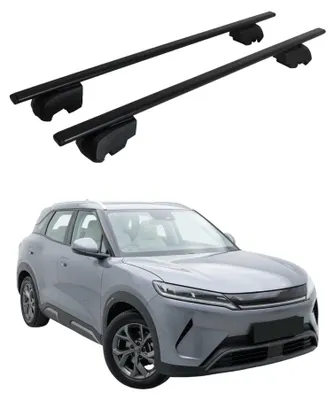 Image de Barres de toit Transversales pour BYD Atto 2 2025-2026 Acier Noir 2Pcs, Image générée par une IA