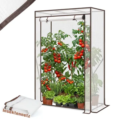 Produktbild von Sekey Foliengewächshaus Tomatengewächshaus Tomatenhaus Foliengewächshaus 50x100x150cm für Garten Gartenhaus Frühbeet Gemüse Treibhaus PE Gitterfolie