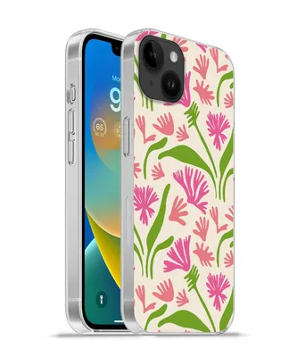 Produktbild von MuchoWow® Handyhülle Schutzhülle Hülle für Apple iPhone 14 Plus - Soft case Blume - Muster - Blatt Silikon Softcase Handy Hülle - Abbildung